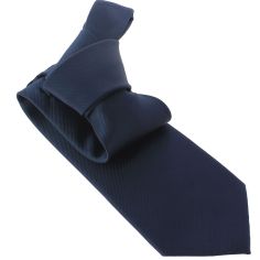 Cravate Charles Le Jeune Orléans Bleu Blason Microfibre Uni Homme