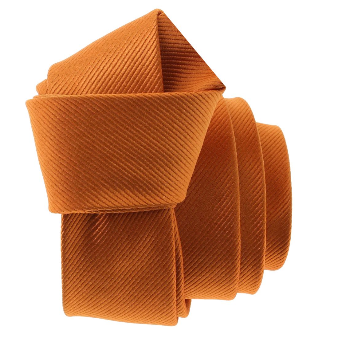 Cravate Charles Le Jeune Picadilly Orange de Murcie Microfibre Uni