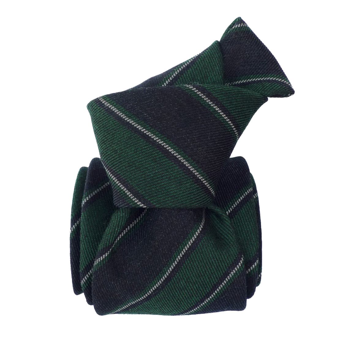 Cravate mogador Segni et Disegni Basilicata Vert Anglais Laine Club