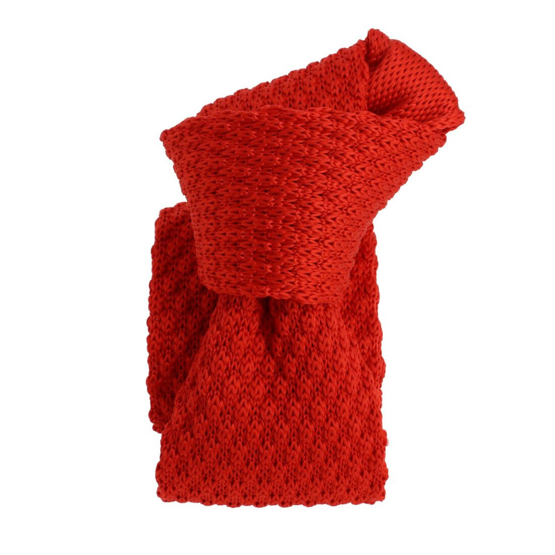 Cravate tricot Charles Le Jeune ARCOBALENO Rouge de Venise Microfibre