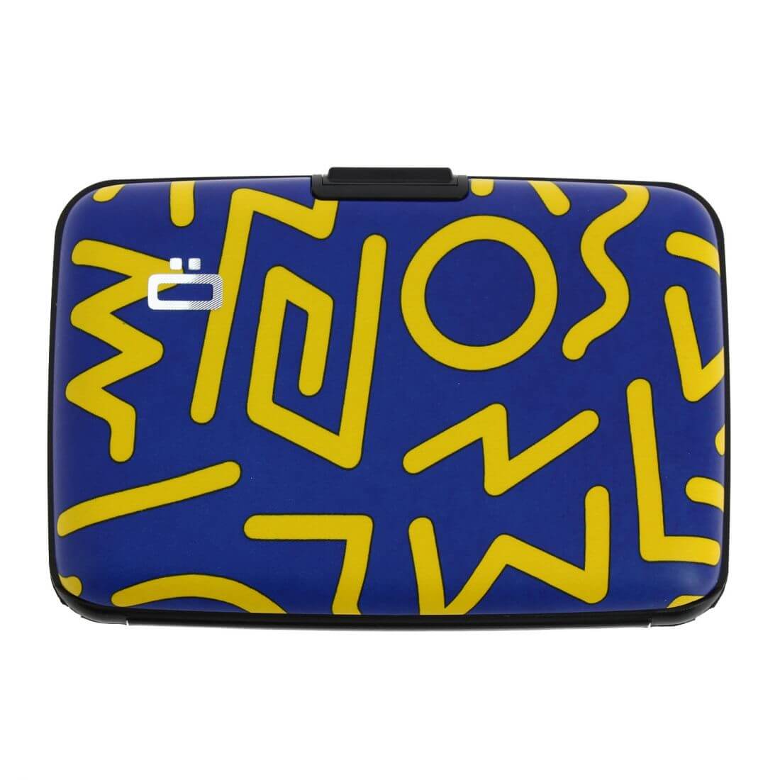 Porte carte Ogon Designs SMART CASE jaune et bleu Aluminium Motifs
