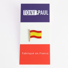 Sachet de 50 drapeaux Espagne sur pic en bois : made in France