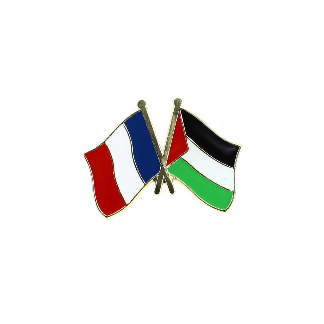 Pin's Drapeaux Jumelage France Palestine - Franco-Palestinien