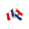 Pin's Drapeaux Jumelage France - Paraguay Clj Charles Le Jeune