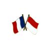 Pin's Drapeaux Jumelage France - Monaco Clj Charles Le Jeune