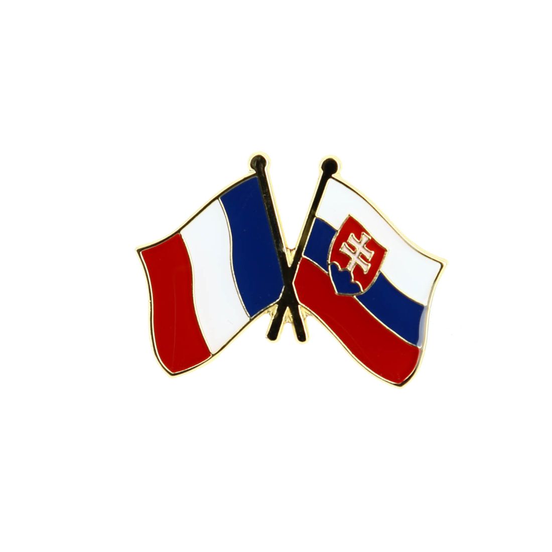 Pin's Drapeaux Jumelage France - Slovaquie Clj Charles Le Jeune