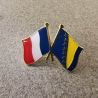 Pin's Drapeaux Jumelage France - Bosnie-Herzégovine Clj Charles Le Jeune