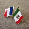 Pin's Drapeaux Jumelage France - Mexique Clj Charles Le Jeune