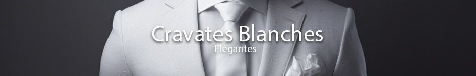 Cravate blanche, blanc cassé, cravate ivoire, beige. En soie slim